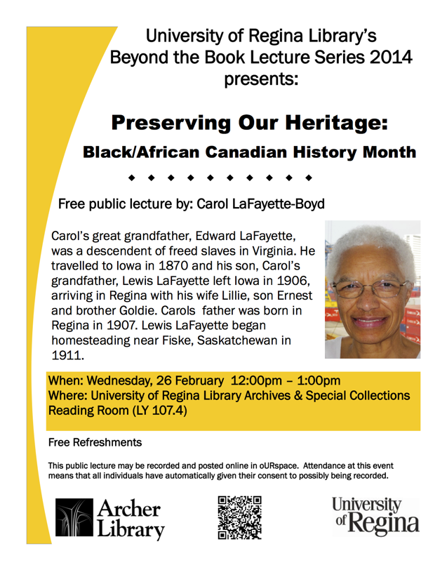 Black/African Canadian History Month lecture